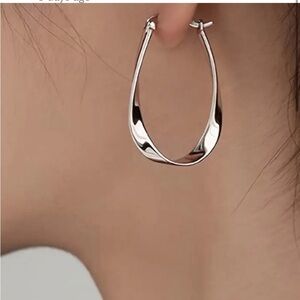 Elegant Silver Hoop Earrings
